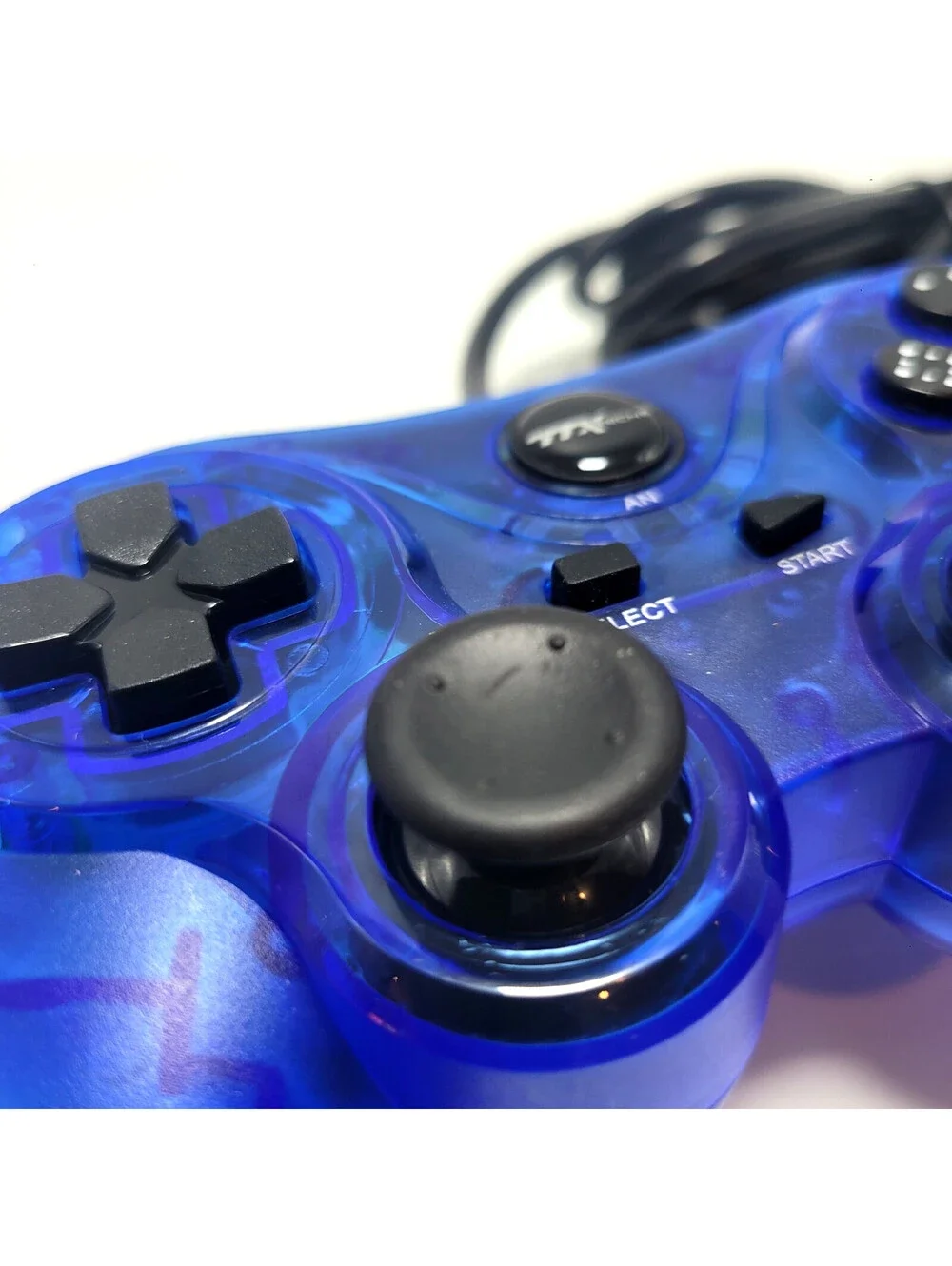 PS One / Playstation 2 / PS1 Analog Wired Controller (PSX/PS2) - Clear Blue